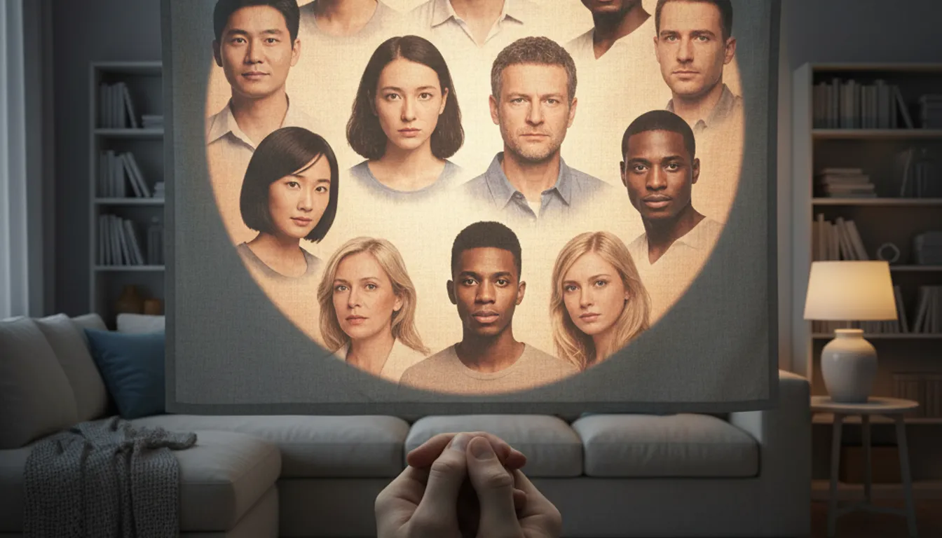 Virtual support group: Hands trembling, bathed in the warmth of shared stories and understanding.