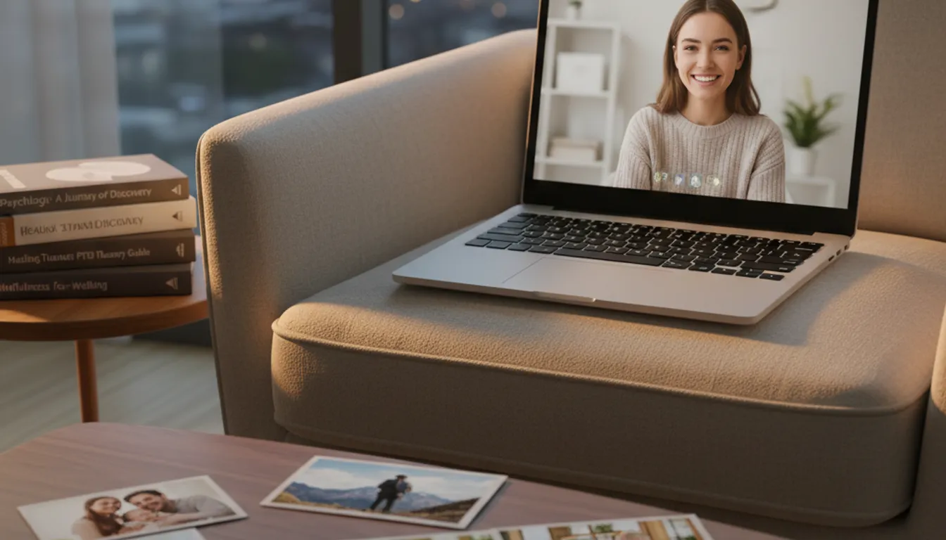 Online therapy for PTSD: finding the right therapist online and connecting in a safe space.