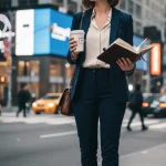 Woman in city street, representing high-functioning anxiety, therapy article cover.