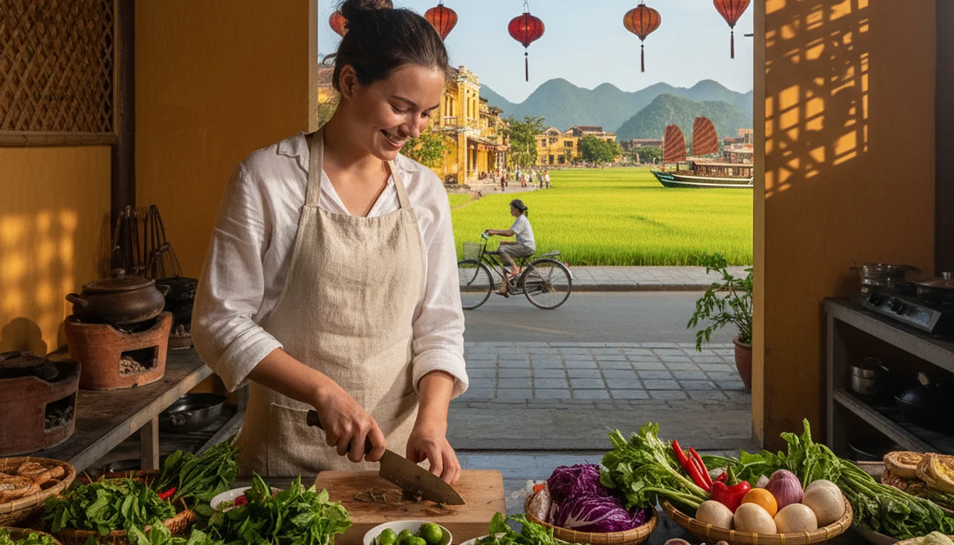 Vietnamese cooking class in Hoi An: Affordable wellness travel destination, delicious food.